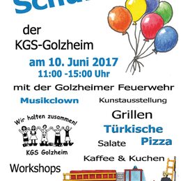 Plakat zum Schulfest der KGS Golzheim