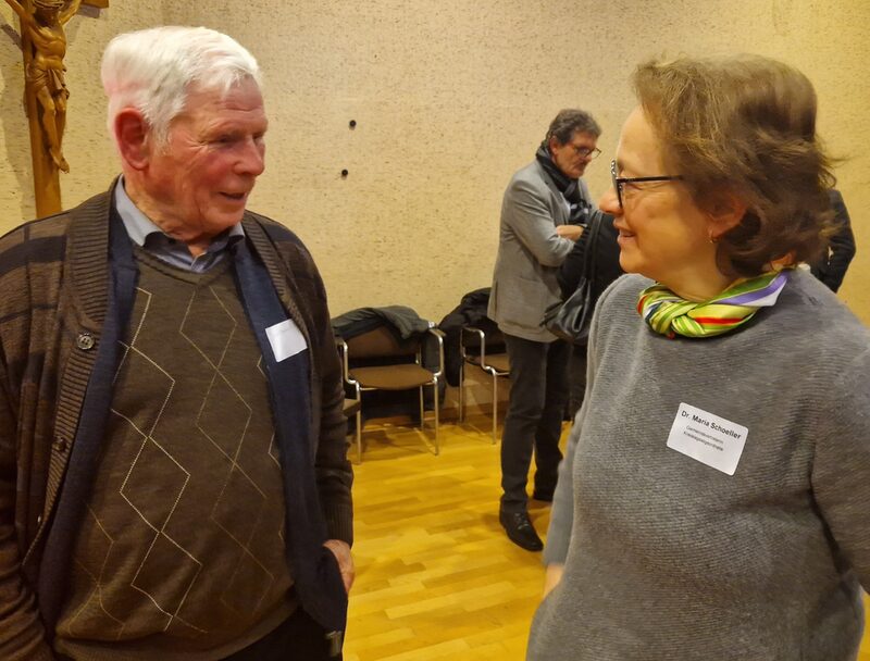 Golzheimer unter sich: Gemeinderatsmitglied Dr. Maria Schoeller und Johannes Müller.