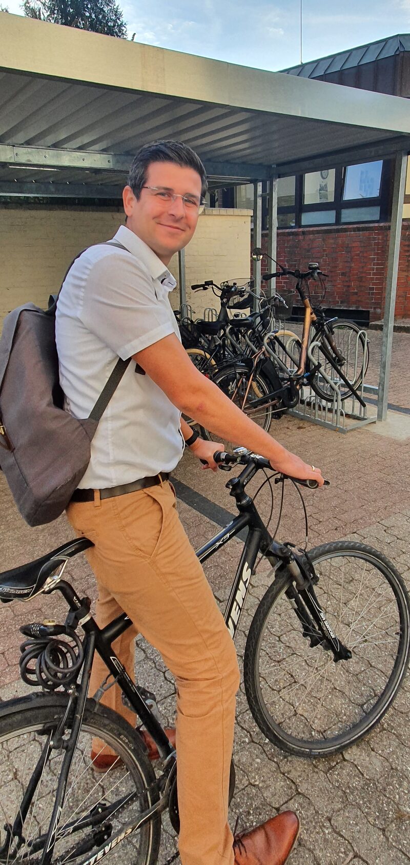 Mario Zeyen auf dem Fahrrad