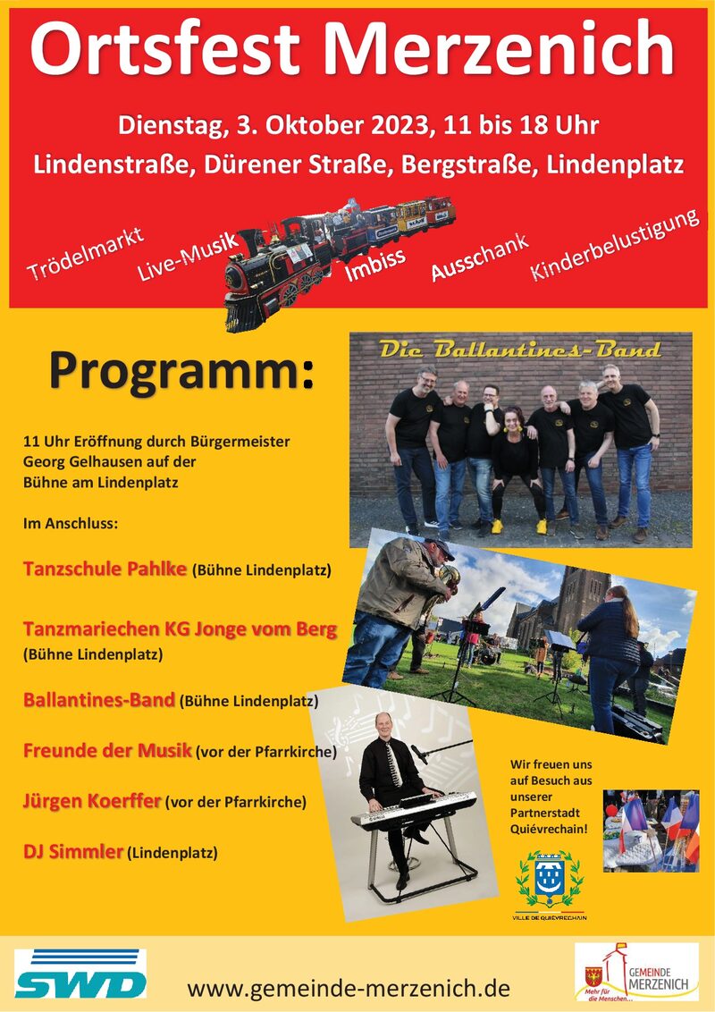 Ortsfest Merzenich 2023 Plakat