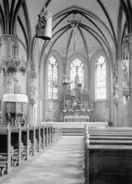 Golzheimer Pfarrkirche. Foto von 1943