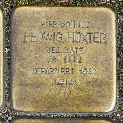 Stolpersten 'Hedwig Höxter'